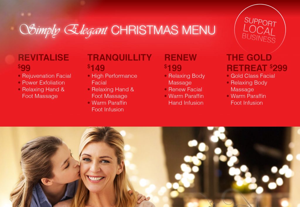 Christmas Packages 2022 Simply Elegant Beauty Salon Centre Strathpine